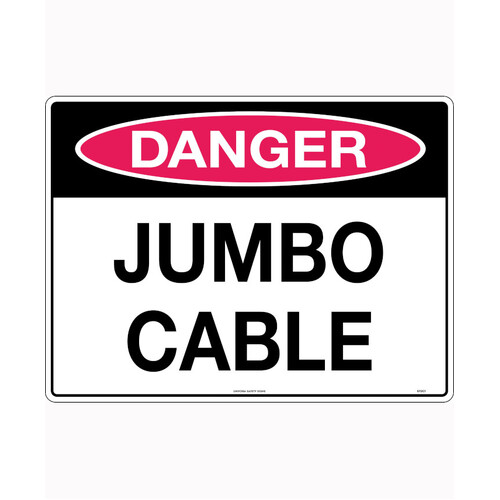 WORKWEAR, SAFETY & CORPORATE CLOTHING SPECIALISTS 600x400mm - Metal, Class 1 Reflective - Danger Jumbo Cable