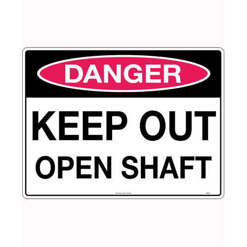 WORKWEAR, SAFETY & CORPORATE CLOTHING SPECIALISTS 600x400mm - Metal, Class 1 Reflective - Danger Keep Out Open Shaft