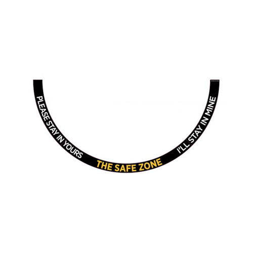 WORKWEAR, SAFETY & CORPORATE CLOTHING SPECIALISTS DISCONTINUED - 1500x2000x150mm - Anti Slip Floor Graphics - Carpet - Blue Arch - The Safe Zone, Please Stay in Yours, I'll Stay in Mine