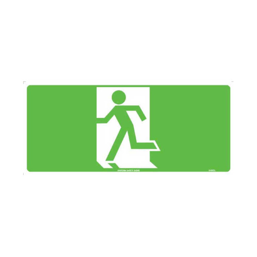 WORKWEAR, SAFETY & CORPORATE CLOTHING SPECIALISTS 450x200mm - Metal - Running Man Picto (Facing Left)