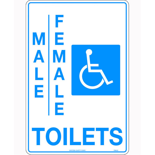 WORKWEAR, SAFETY & CORPORATE CLOTHING SPECIALISTS - 140x120mm - Self Adhesive - Pkt 4 - Male/Female/Disabled Toilets