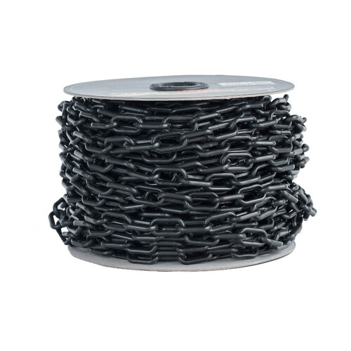 WORKWEAR, SAFETY & CORPORATE CLOTHING SPECIALISTS 6mm Black Plastic Chain - Roll of 40mtrs