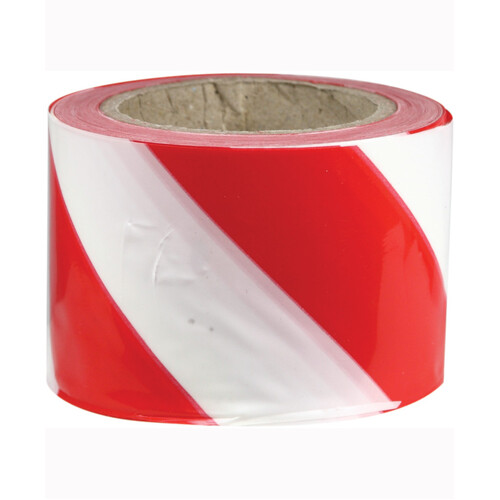 WORKWEAR, SAFETY & CORPORATE CLOTHING SPECIALISTS - 75mm x 500mtr - Barrier Tape - Red and White