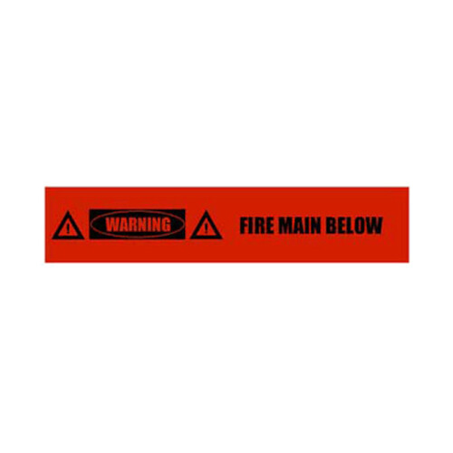 WORKWEAR, SAFETY & CORPORATE CLOTHING SPECIALISTS - 100mm x 250mtr - Detectable Underground Barrier Tape - (Black on Red) Warning Fire Main Below