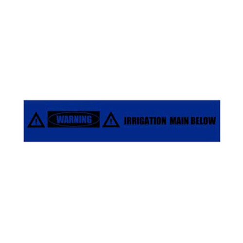 WORKWEAR, SAFETY & CORPORATE CLOTHING SPECIALISTS 100mm x 250mtr - Detectable Underground Barrier Tape - (Black on Blue) Warning Irrigation Main Below