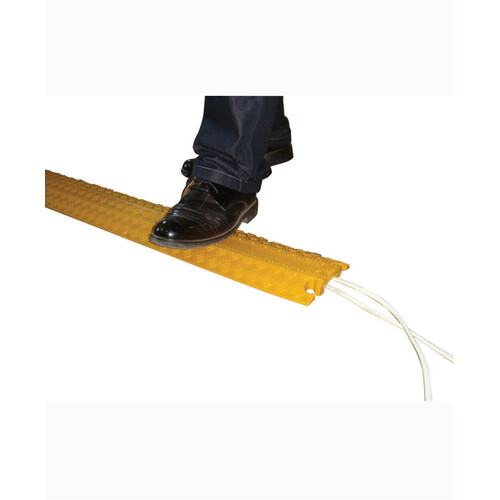 WORKWEAR, SAFETY & CORPORATE CLOTHING SPECIALISTS Five Cable Drive-Over Cable Cover 500x900x50mm (Channels 35w x 30h mm)