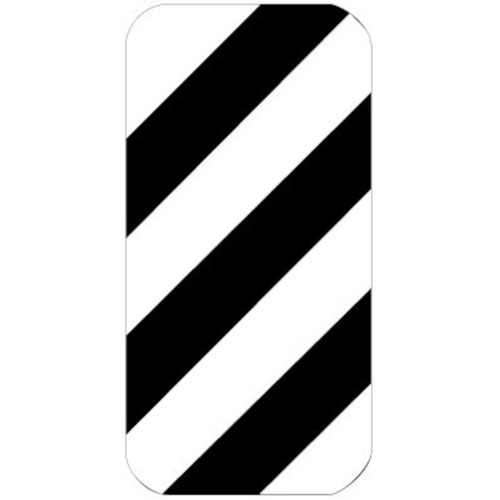 WORKWEAR, SAFETY & CORPORATE CLOTHING SPECIALISTS 225x450mm - Aluminium - Class 1 Reflective - Width Marker Right-Black-225x450mm