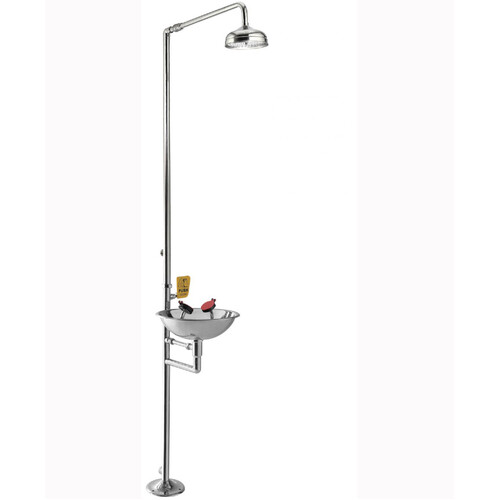 WORKWEAR, SAFETY & CORPORATE CLOTHING SPECIALISTS - Stainless Steel Emergency Shower & Eye Wash Unit