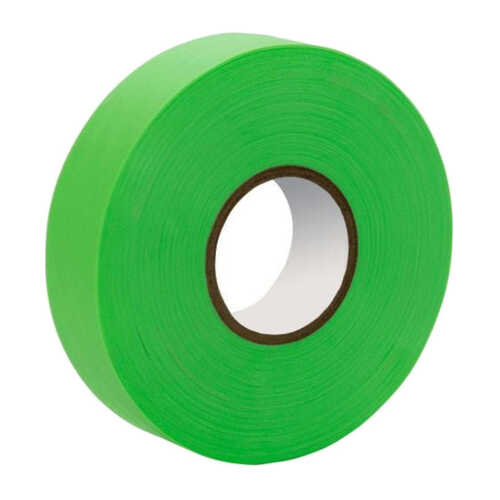 WORKWEAR, SAFETY & CORPORATE CLOTHING SPECIALISTS 25mm x 75m Flagging Tape - Fluoro Green