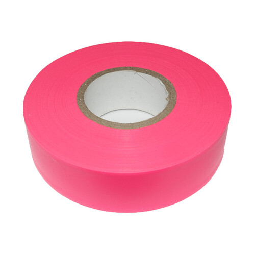 WORKWEAR, SAFETY & CORPORATE CLOTHING SPECIALISTS 25mm x 75m Flagging Tape - Fluro Pink