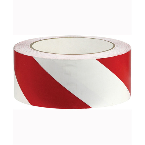 WORKWEAR, SAFETY & CORPORATE CLOTHING SPECIALISTS 72mm x 33mtr - Floor Marking Tape - Red and White