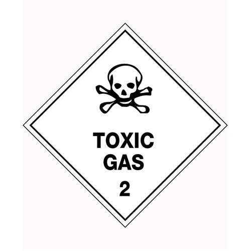 WORKWEAR, SAFETY & CORPORATE CLOTHING SPECIALISTS 100x100mm - Self Adhesive - Pkt of 6 - Toxic Gas 2
