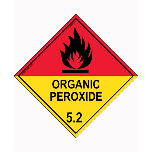 WORKWEAR, SAFETY & CORPORATE CLOTHING SPECIALISTS 100x100mm - Self Adhesive - Roll of 250 - Organic Peroxide 5.2