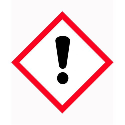 WORKWEAR, SAFETY & CORPORATE CLOTHING SPECIALISTS - 100x100mm - Self Adhesive - Sheet of 6 - GHS - Exclamation Mark