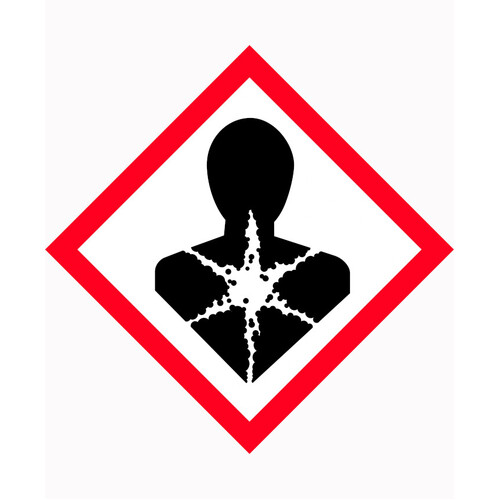 WORKWEAR, SAFETY & CORPORATE CLOTHING SPECIALISTS 100x100mm - Self Adhesive - Sheet of 6 - GHS - Health Hazard Picto