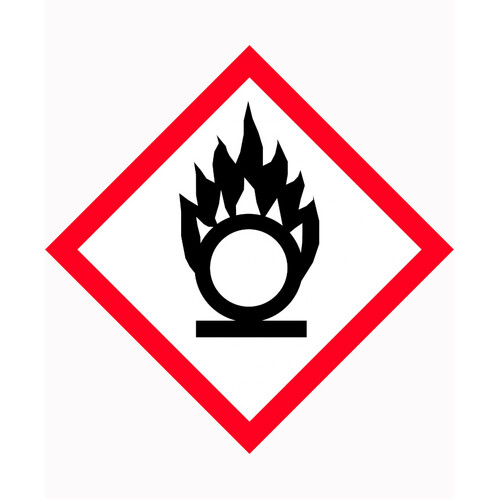 WORKWEAR, SAFETY & CORPORATE CLOTHING SPECIALISTS - 20x20mm - Self Adhesive - Roll of 250 - GHS - Oxidising Picto