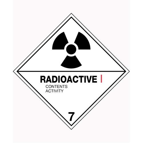 WORKWEAR, SAFETY & CORPORATE CLOTHING SPECIALISTS 200x200mm - Self Adhesive - Pkt of 5 - Radioactive I