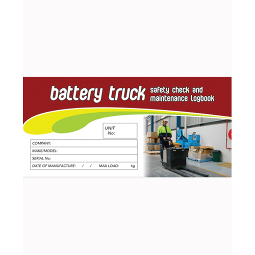 WORKWEAR, SAFETY & CORPORATE CLOTHING SPECIALISTS - Log Book - Battery Truck Safety Check Logbook