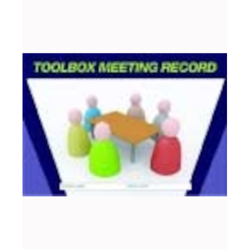 WORKWEAR, SAFETY & CORPORATE CLOTHING SPECIALISTS Log Book - Toolbox Meeting Record Logbook