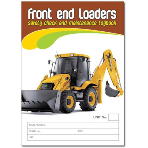 WORKWEAR, SAFETY & CORPORATE CLOTHING SPECIALISTS - Log Book - Front End Loader - A5 Size