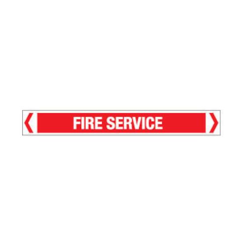 WORKWEAR, SAFETY & CORPORATE CLOTHING SPECIALISTS - 50x400mm - Self Adhesive Pipe Markers - Pkt of 10 - Fire Service