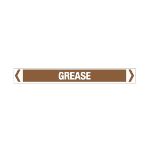 WORKWEAR, SAFETY & CORPORATE CLOTHING SPECIALISTS 30x380mm - Self Adhesive Pipe Markers - Pkt of 10 - Grease