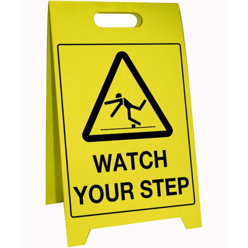 WORKWEAR, SAFETY & CORPORATE CLOTHING SPECIALISTS - 500x300mm - Corflute Sign Stands - Watch Your Step