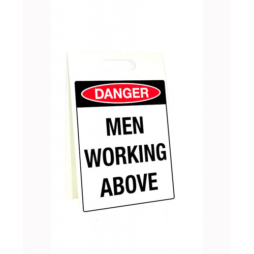 WORKWEAR, SAFETY & CORPORATE CLOTHING SPECIALISTS 500x300mm - Corflute Sign Stands - Danger Men Working Above