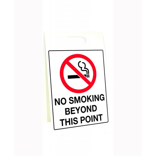 WORKWEAR, SAFETY & CORPORATE CLOTHING SPECIALISTS - 500x300mm - Corflute Sign Stands - No Smoking Beyond This Point