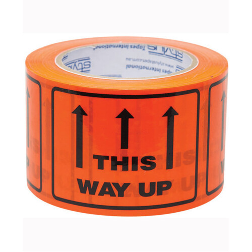 WORKWEAR, SAFETY & CORPORATE CLOTHING SPECIALISTS 100x75mm Perforated Packaging Labels - This Way Up (roll 500)