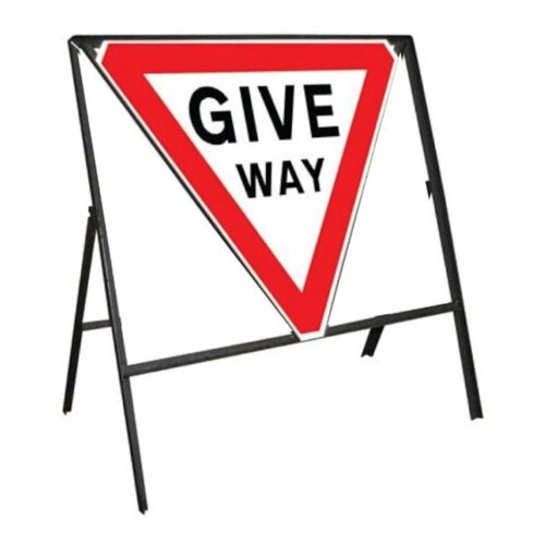 WORKWEAR, SAFETY & CORPORATE CLOTHING SPECIALISTS 1200mm Triangle - Aluminium, Class 1 - Give Way (Braced x3)