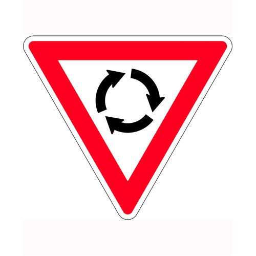 WORKWEAR, SAFETY & CORPORATE CLOTHING SPECIALISTS 750mm Triangle - Aluminium, Class 1 - Roundabout