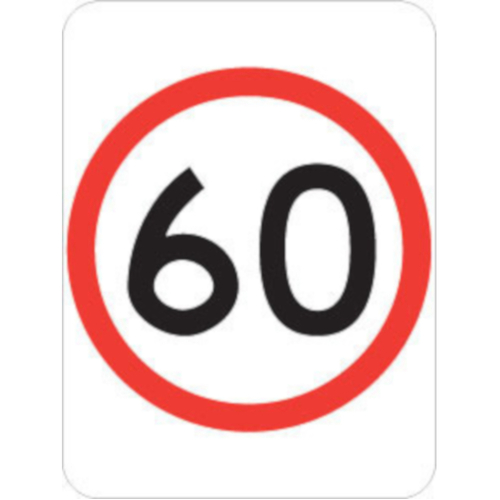 WORKWEAR, SAFETY & CORPORATE CLOTHING SPECIALISTS 900x1200mm- Class 1 - Aluminium - 60 Speed Restriction