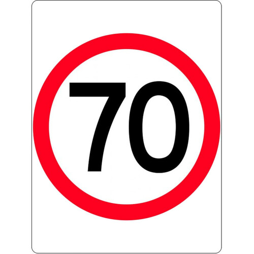 WORKWEAR, SAFETY & CORPORATE CLOTHING SPECIALISTS 900x1200mm- Class 1 - Aluminium - 70 Speed Restriction