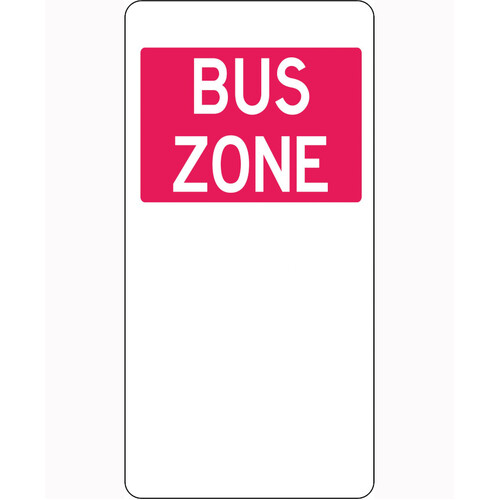 WORKWEAR, SAFETY & CORPORATE CLOTHING SPECIALISTS 225x450mm - Aluminium - Bus Zone