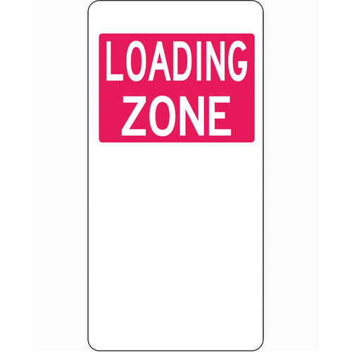 WORKWEAR, SAFETY & CORPORATE CLOTHING SPECIALISTS 225x450mm - Aluminium -Loading Zone (Left Arrow)-Black-225x450mm