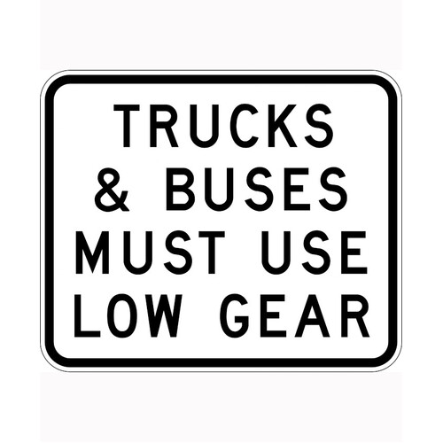 WORKWEAR, SAFETY & CORPORATE CLOTHING SPECIALISTS - 1440x1200mm - Class 1 - Aluminium - Trucks & Buses Must Use Low Gear