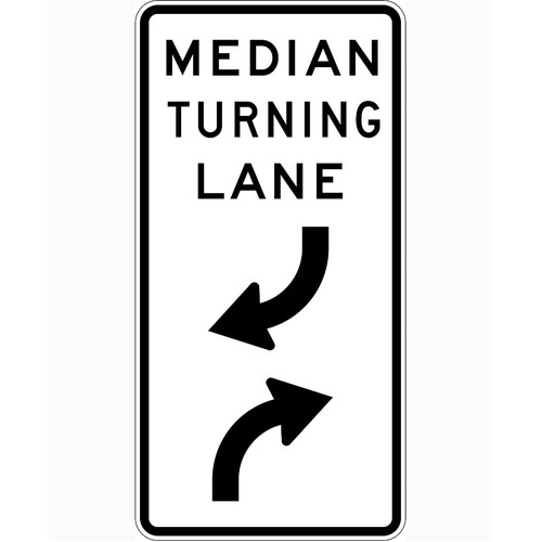 WORKWEAR, SAFETY & CORPORATE CLOTHING SPECIALISTS 900x1800mm - Class 1 - Aluminium - Median Turning Lane