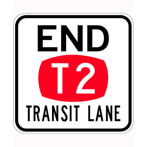 WORKWEAR, SAFETY & CORPORATE CLOTHING SPECIALISTS 900x900mm - Class 1 - Aluminium - End T2 Transit Lane