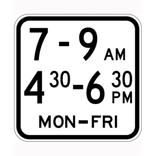 WORKWEAR, SAFETY & CORPORATE CLOTHING SPECIALISTS 900x900mm - Class 1 - Aluminium - Time Of Operation Module (Two Periods)