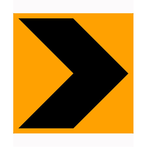 WORKWEAR, SAFETY & CORPORATE CLOTHING SPECIALISTS - 600x600mm - Metal - Class 1 Reflective - Chevron