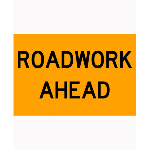 WORKWEAR, SAFETY & CORPORATE CLOTHING SPECIALISTS 900x600mm - Metal - Class 1 Reflective - Roadwork Ahead