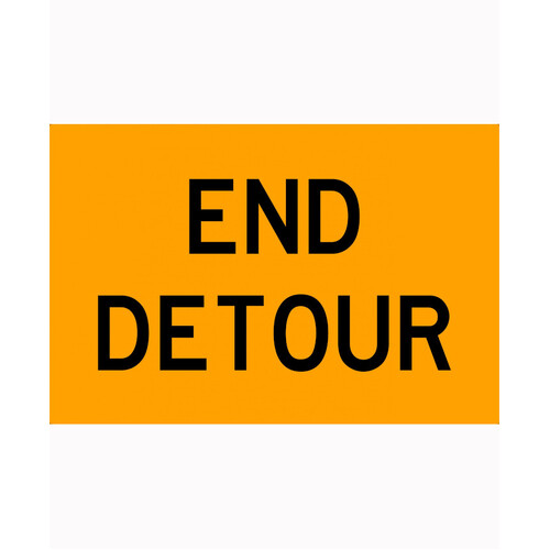 WORKWEAR, SAFETY & CORPORATE CLOTHING SPECIALISTS 900x600mm - Metal - Class 1 Reflective - End Detour