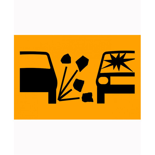 WORKWEAR, SAFETY & CORPORATE CLOTHING SPECIALISTS 900x600mm - Metal - Class 1 Reflective - Loose Surface Picto.