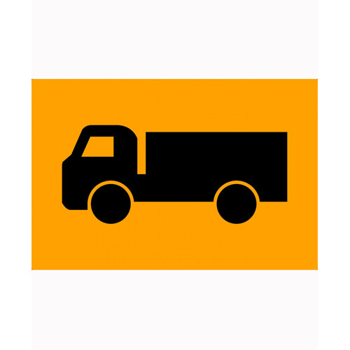 WORKWEAR, SAFETY & CORPORATE CLOTHING SPECIALISTS - 900x600mm - Metal - Class 1 Reflective - Truck Picto