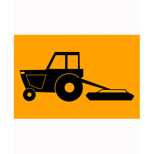 WORKWEAR, SAFETY & CORPORATE CLOTHING SPECIALISTS 900x600mm - Class 1 - Metal - Mowing Picto