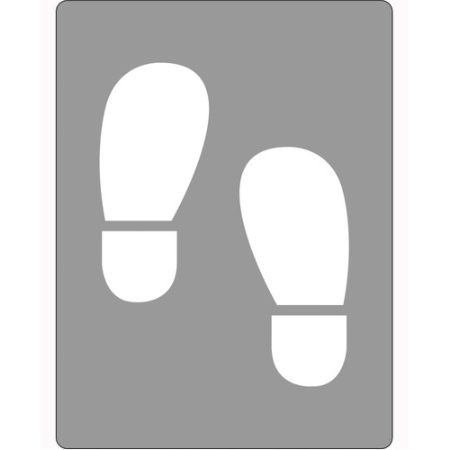WORKWEAR, SAFETY & CORPORATE CLOTHING SPECIALISTS 600x400mm - Poly Stencil - Shoe Prints