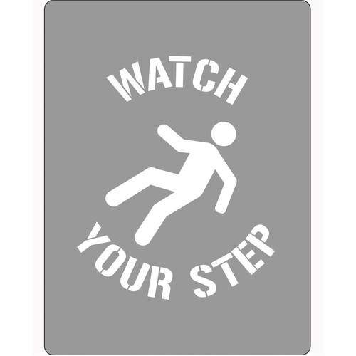 WORKWEAR, SAFETY & CORPORATE CLOTHING SPECIALISTS - 600x400mm - Poly Stencil - Watch Your Step