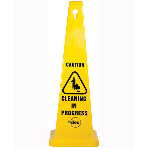 WORKWEAR, SAFETY & CORPORATE CLOTHING SPECIALISTS 890mm Safety Cone - Caution Cleaning In Progress