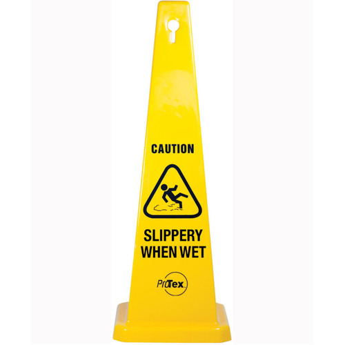 WORKWEAR, SAFETY & CORPORATE CLOTHING SPECIALISTS - 890mm Safety Cone - Slippery When Wet
